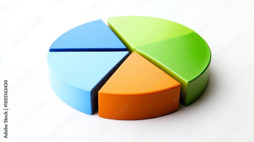 Obraz premium Colorful Pie Chart with Minimalist Design for Analysis