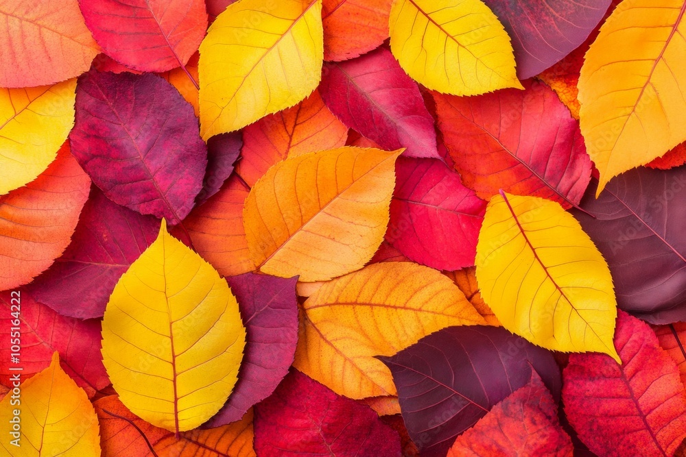 Vibrant autumn foliage featuring an array of colorful leaves in shades of red, orange, and yellow. Vibrant autumn foliage featuring an array of colorful leaves in shades of red, orange, and yellow.