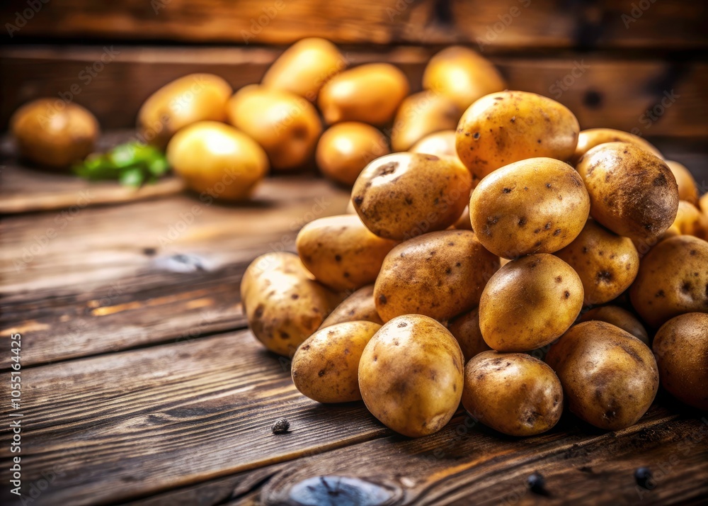 Freshly Cleaned and Ripe Potatoes in Natural Light with Copy Space for Marketing, Cooking Blogs, or Recipes, Showcasing Quality Produce for Healthy Eating and Culinary Inspiration Freshly Cleaned and Ripe Potatoes in Natural Light with Copy Space for Marketing, Cooking Blogs, or Recipes, Showcasing Quality Produce for Healthy Eating and Culinary Inspiration