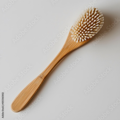 Bamboo Dish Scrubber with Sleek Handle