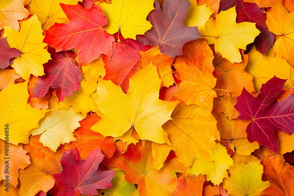 Vibrant pile of autumn leaves in various colors scattered on the ground in a natural setting. Vibrant pile of autumn leaves in various colors scattered on the ground in a natural setting.