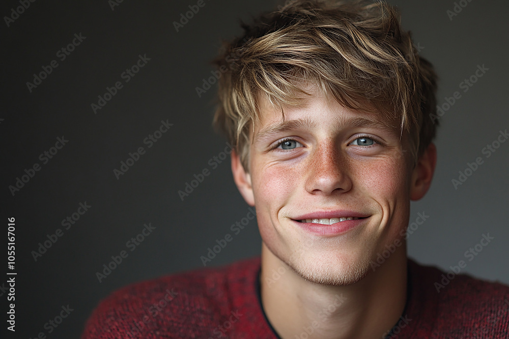Portrait of smiling white cute teenage boy Portrait of smiling white cute teenage boy