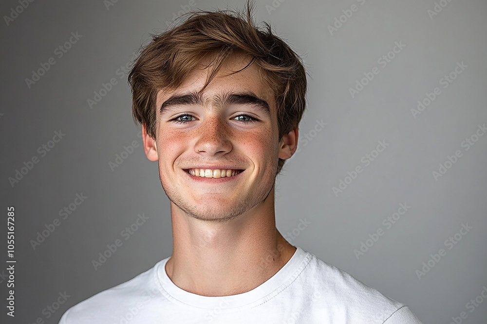 Portrait of smiling white cute teenage boy Portrait of smiling white cute teenage boy