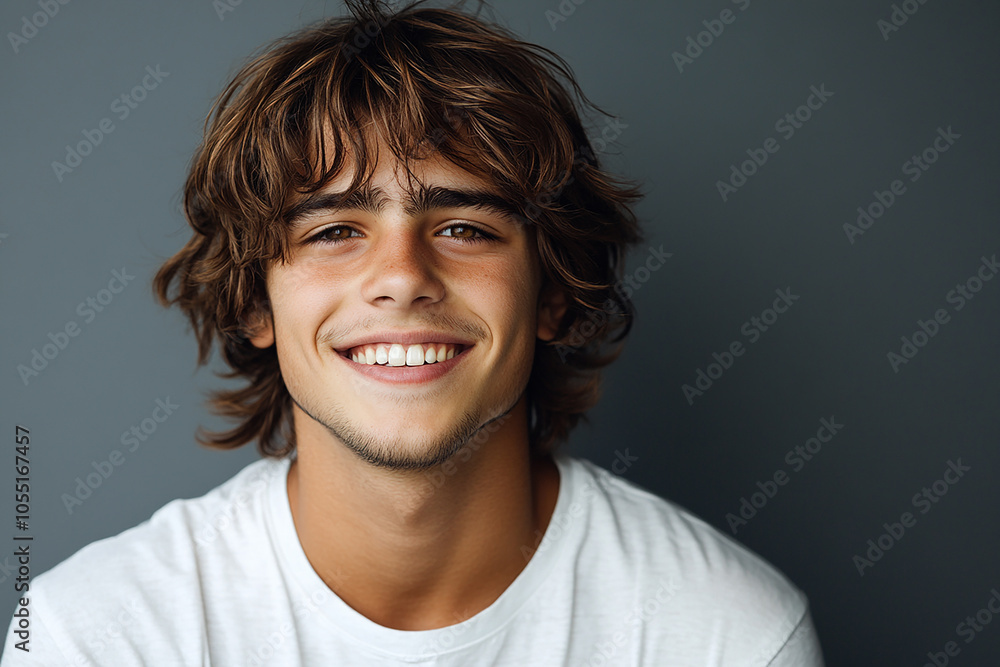 Portrait of smiling white cute teenage boy Portrait of smiling white cute teenage boy