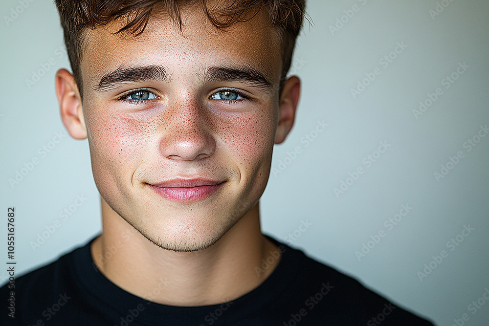Portrait of smiling white cute teenage boy Portrait of smiling white cute teenage boy