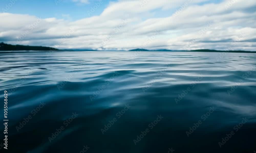endless flow: clear river water and dramatic waves against clouds endless flow: clear river water and dramatic waves against clouds