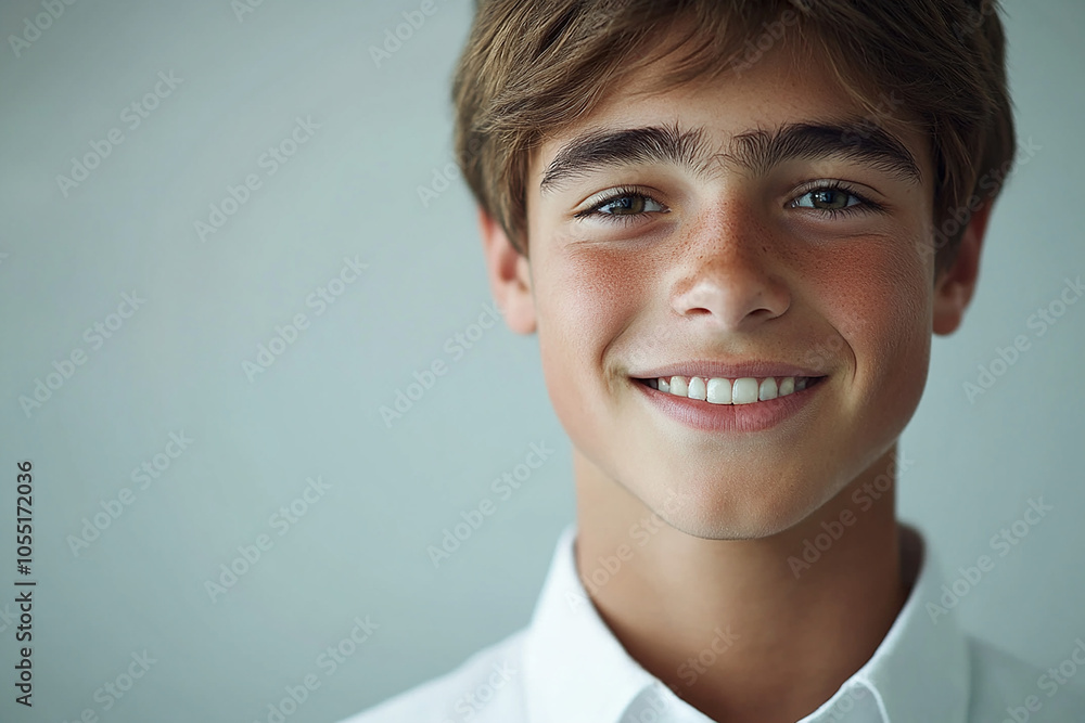 Portrait of smiling white cute teenage boy Portrait of smiling white cute teenage boy