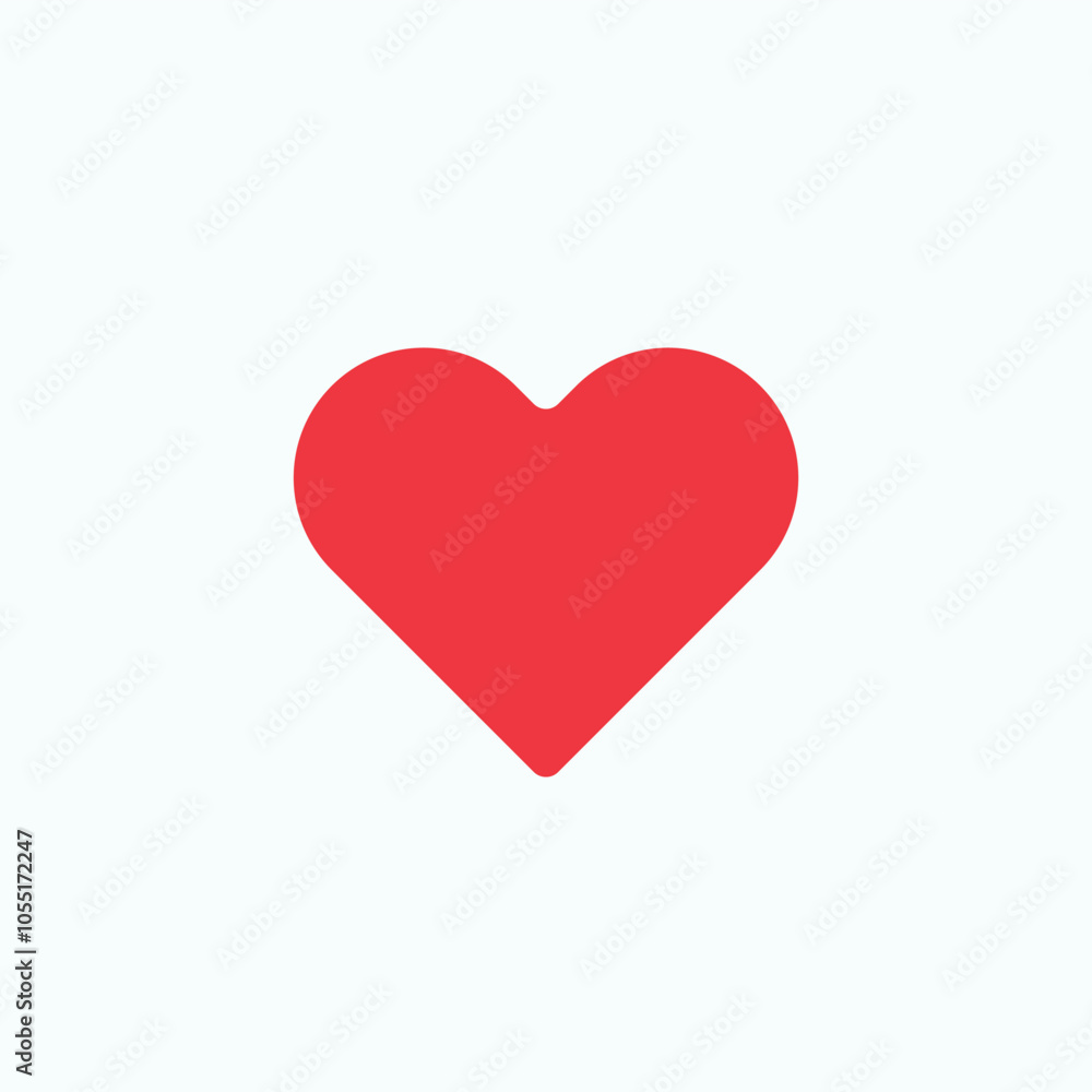 Red heart icon. Vector illustration Red heart icon. Vector illustration
