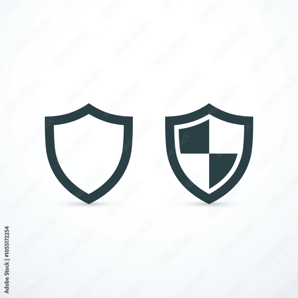 Shield icon set. Vector illustration Shield icon set. Vector illustration