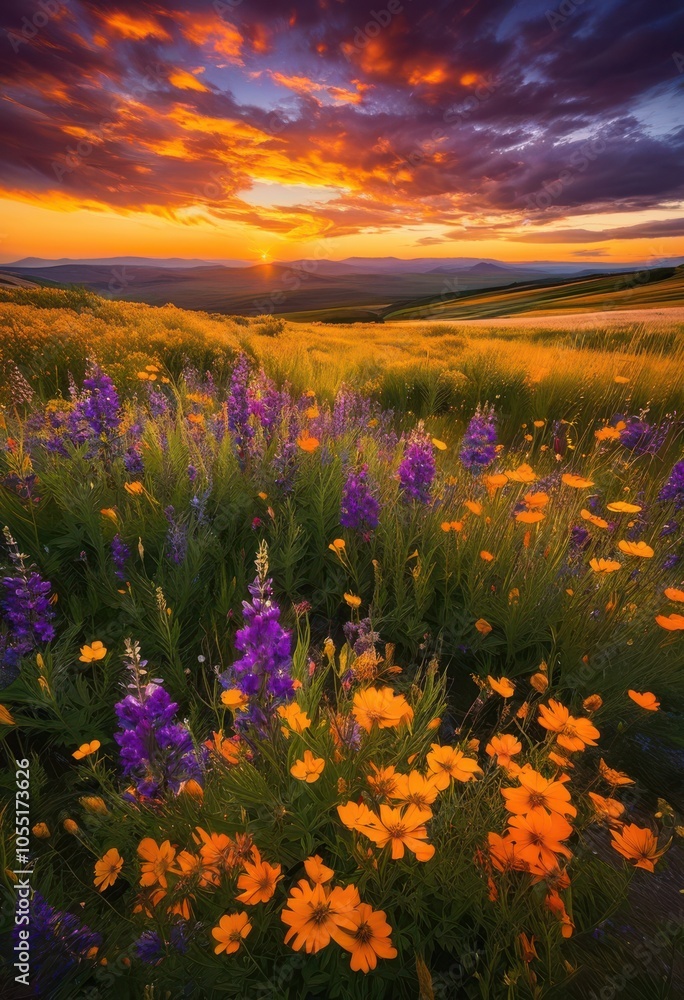 vibrant fields bathed golden light beneath dramatic sky filled dynamic cloud patterns vivid colors, sunset, clouds, nature, landscape, colorful, meadow vibrant fields bathed golden light beneath dramatic sky filled dynamic cloud patterns vivid colors, sunset, clouds, nature, landscape, colorful, meadow