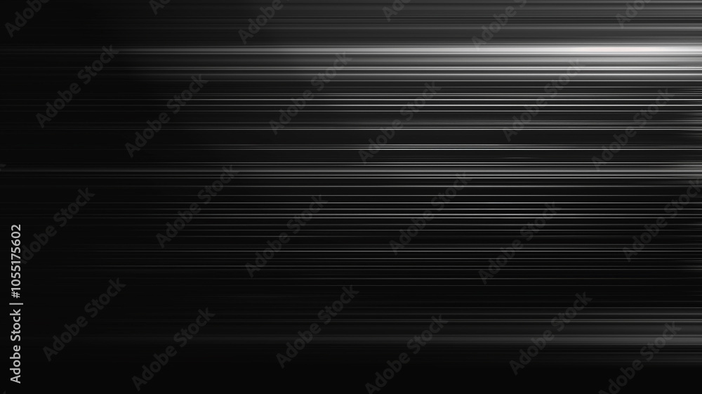 Fototapeta premium Horizontal motion blur in dark gradient tones, creating futuristic and high-speed abstract background