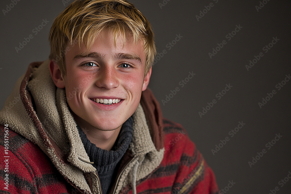 Portrait of smiling white cute teenage boy Portrait of smiling white cute teenage boy