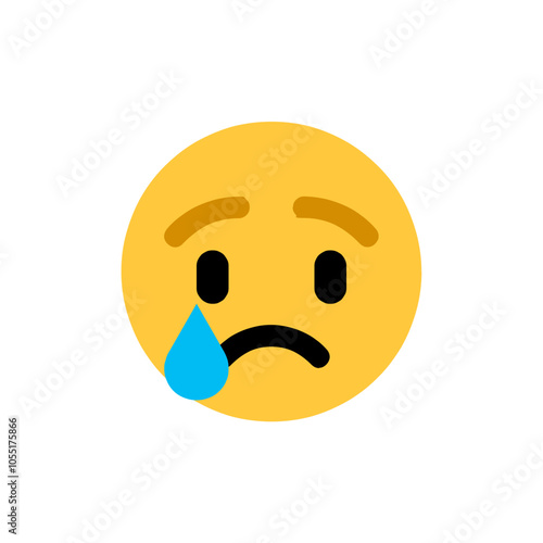 Tableau sur toile Sad but Relieved Face