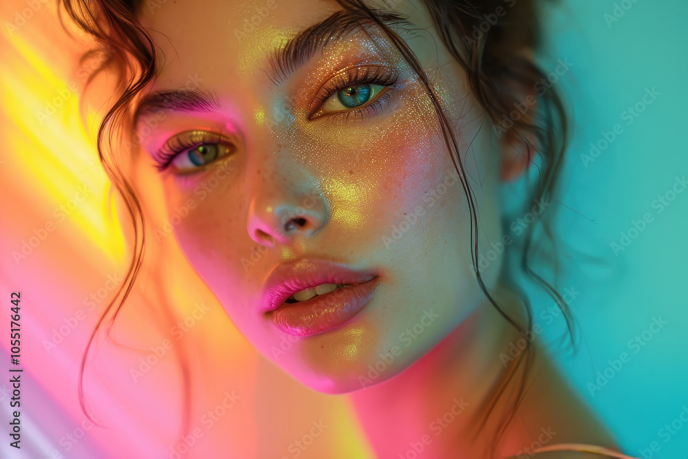 Naklejka premium Australian youth lifestyle portrait with vivid colors and modern style