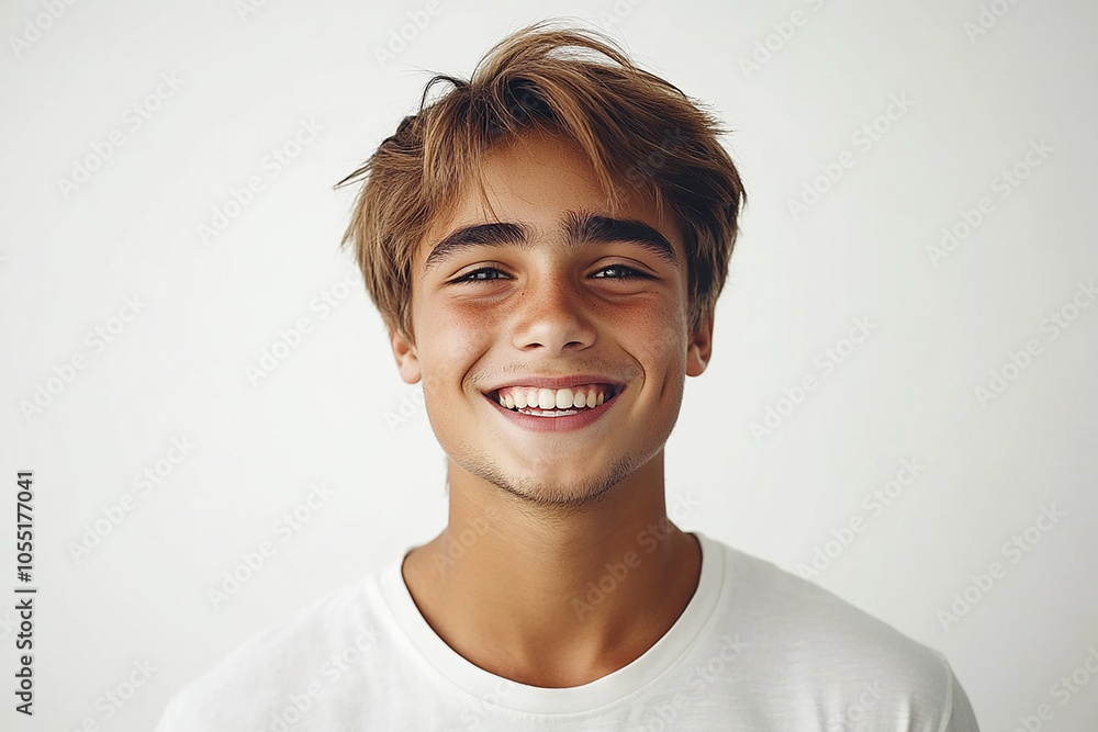 Portrait of smiling white cute teenage boy Portrait of smiling white cute teenage boy