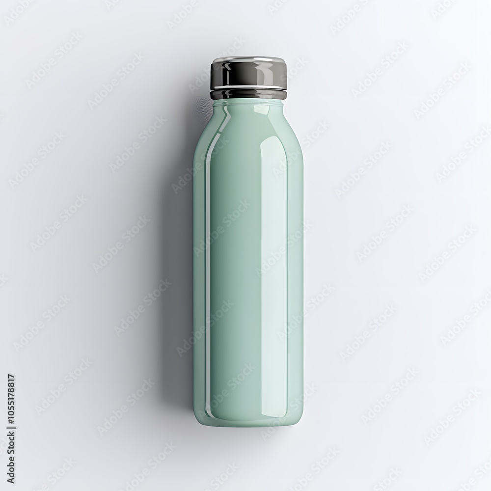 Eco-Friendly Reusable Water Bottle on White Background Eco-Friendly Reusable Water Bottle on White Background