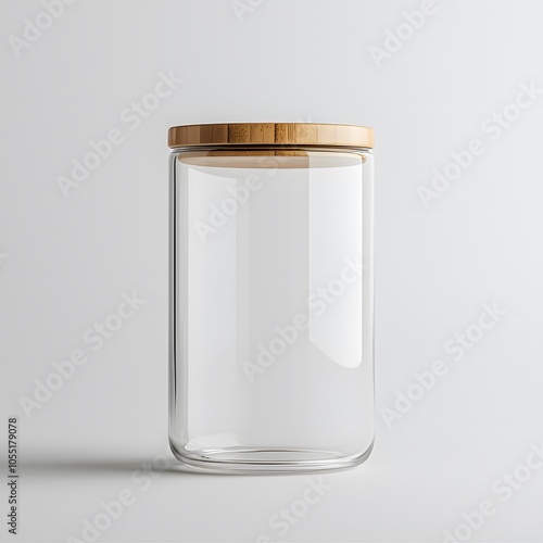 Reusable Glass Food Container with Bamboo Lid photo