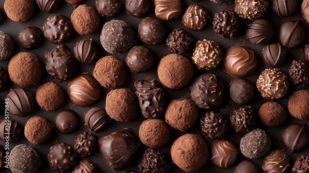 A surface tightly covered with chocolate truffles in various shapes and coatings, filling the entire frame with rich, decadent textures and sweet details. A surface tightly covered with chocolate truffles in various shapes and coatings, filling the entire frame with rich, decadent textures and sweet details.
