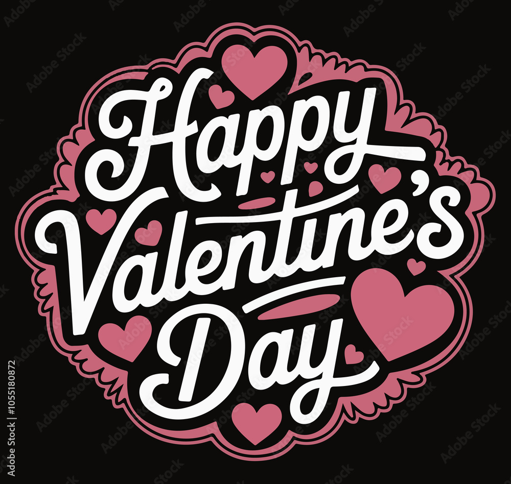 Obraz premium Happy valentine's day illustration vector .