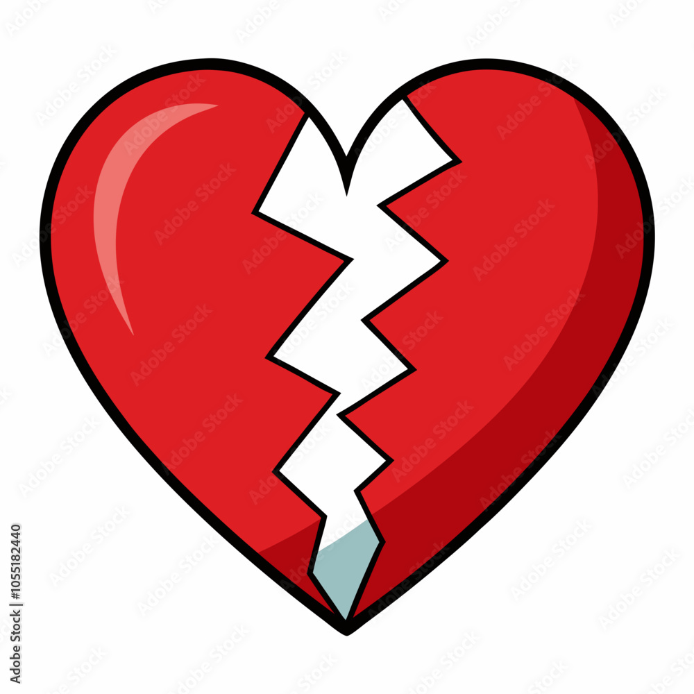 Obraz premium heart with broken arrow