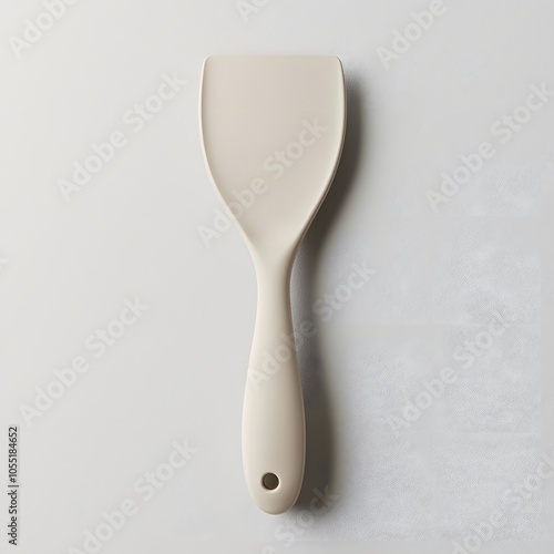 Silicone Dough Scraper from Top View on Light Background