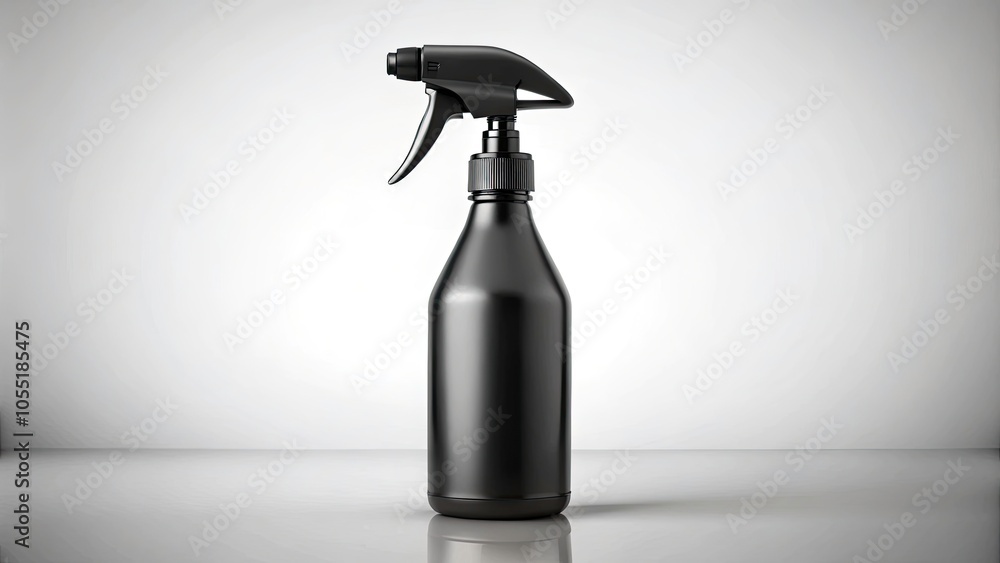 Silhouette of a Plastic Trigger Spray Bottle 16.91oz on Isolated White Background - Perfect for Cleaning, Gardening, and Home Use Photography Silhouette of a Plastic Trigger Spray Bottle 16.91oz on Isolated White Background - Perfect for Cleaning, Gardening, and Home Use Photography