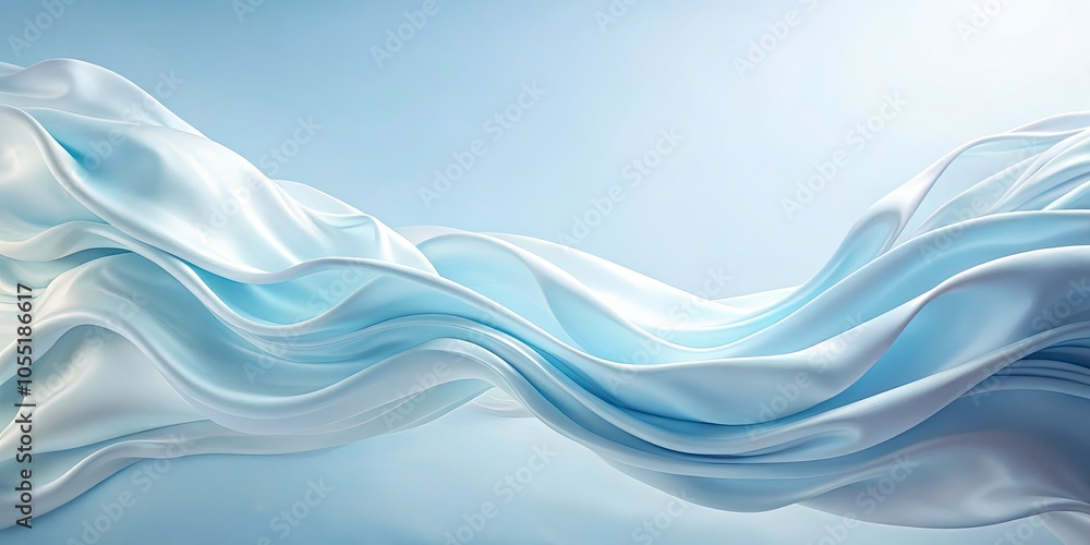 Soft Blue and White Fabric Waves for Tranquil Backgrounds and Textile Design Soft Blue and White Fabric Waves for Tranquil Backgrounds and Textile Design