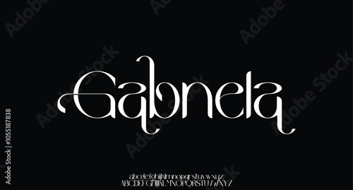Elegant classic alphabet letters font and number. Vintage Lettering Minimal Fashion Designs. Typography fonts regular uppercase and lowercase. vector illustration
