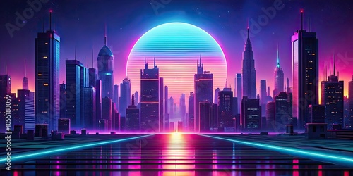 Wallpaper Mural Futuristic cyberpunk with a clean vaporwave background, cyberpunk, futuristic, technology, digital art Torontodigital.ca