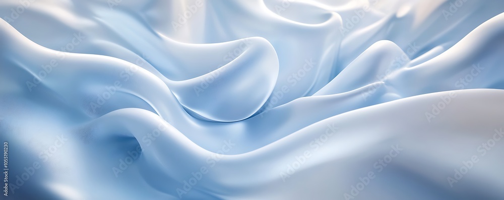 Soft, flowing blue fabric creates a serene and elegant visual texture. Soft, flowing blue fabric creates a serene and elegant visual texture.