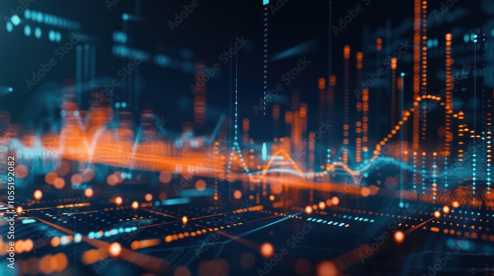 Obraz premium Abstract Digital Data Visualization