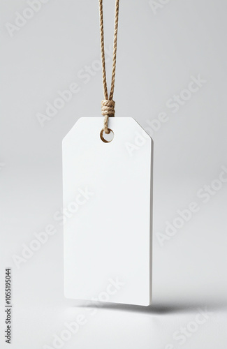 Premium price tag mockup for retail and fashion branding. Professional template with clean space for product information display.