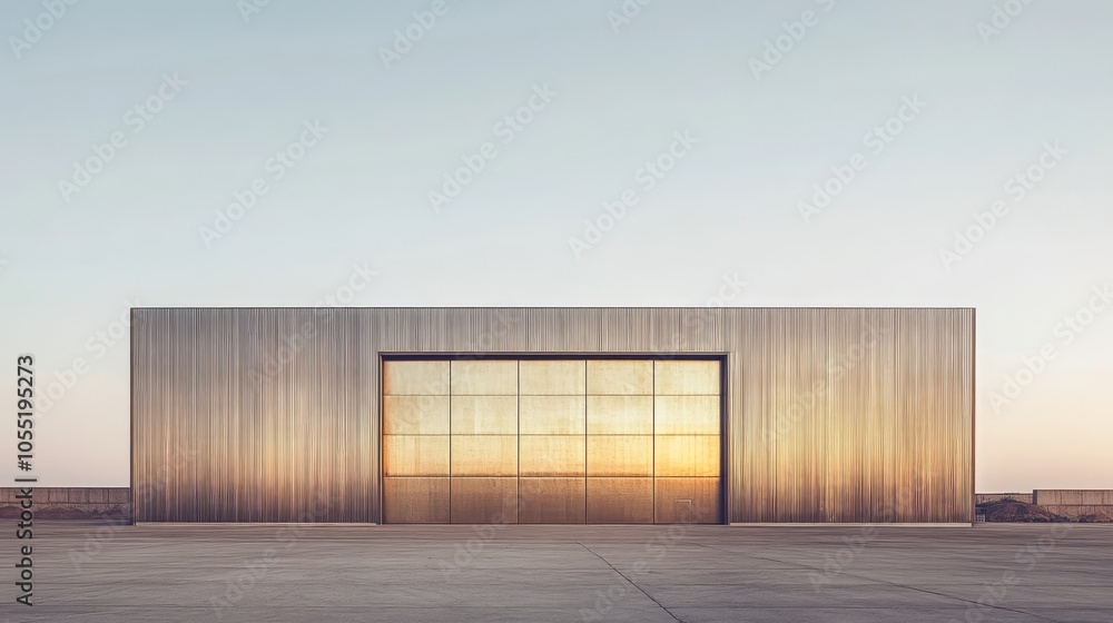 Fototapeta premium Exterior of a modern hangar