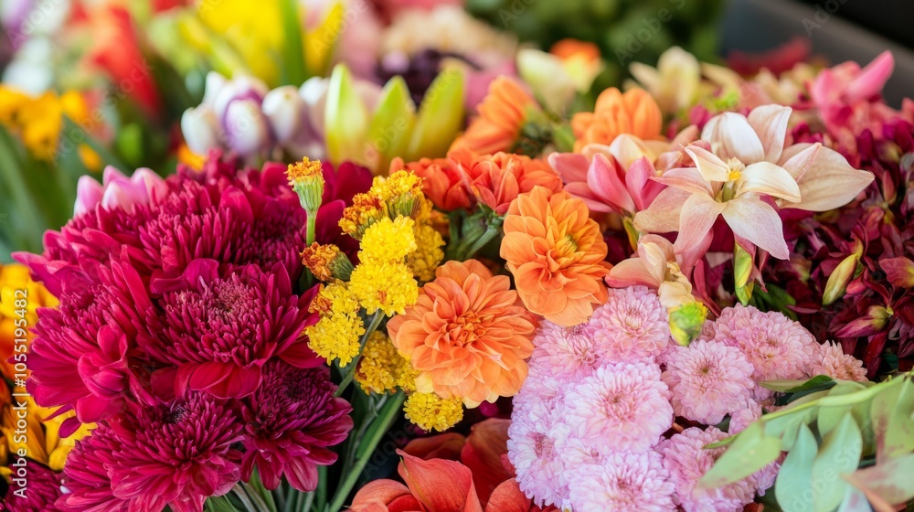 Vibrant Garden Flowers in Natural Light Vibrant Garden Flowers in Natural Light