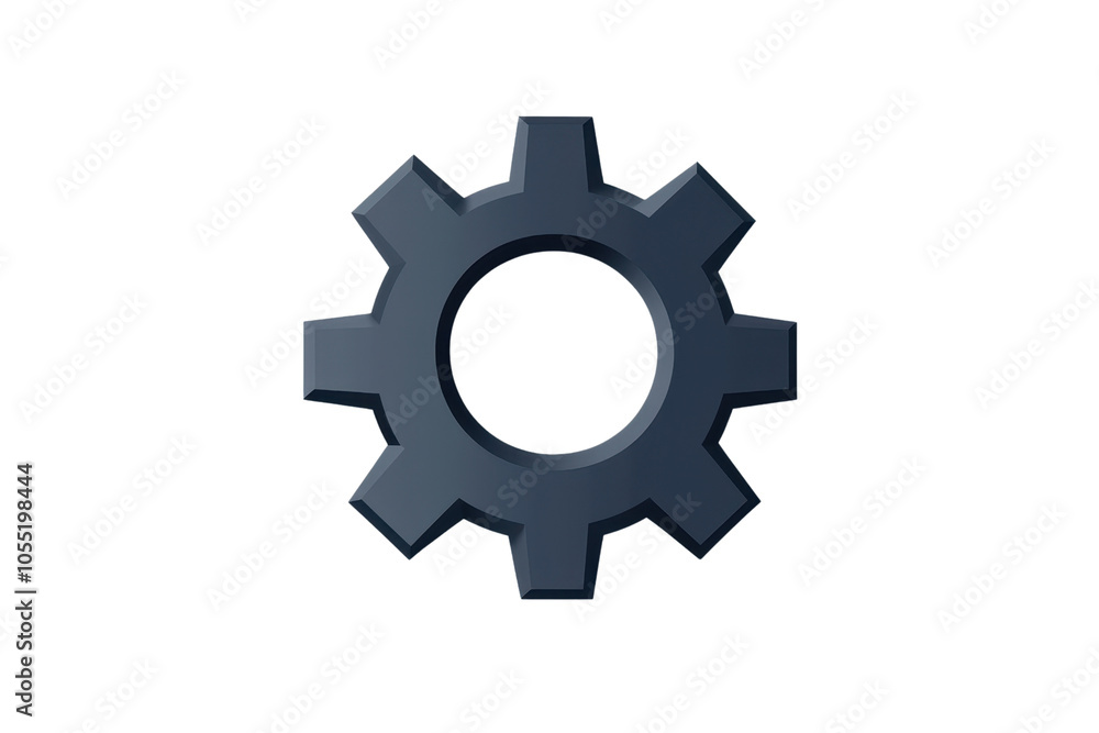 Dark blue gear icon symbolizing engineering and technology, suitable for industry, innovation, and mechanical design themes. Dark blue gear icon symbolizing engineering and technology, suitable for industry, innovation, and mechanical design themes.