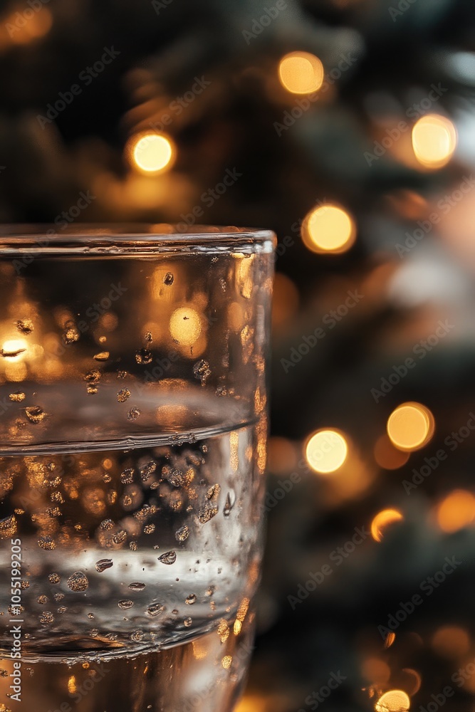 Christmas Tree Reflections through Wet Window Glass Christmas Tree Reflections through Wet Window Glass