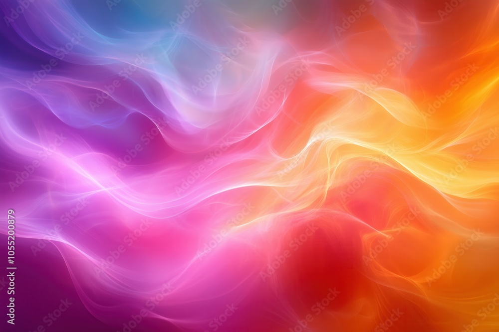 Obraz premium Soft Neon Waves on an Abstract Digital Background, Perfect for Technology Visualization, Graphics, and Educational Projects