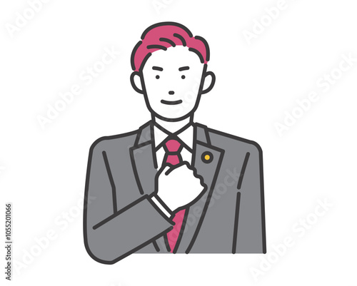 自信のある男性弁護士のイラスト