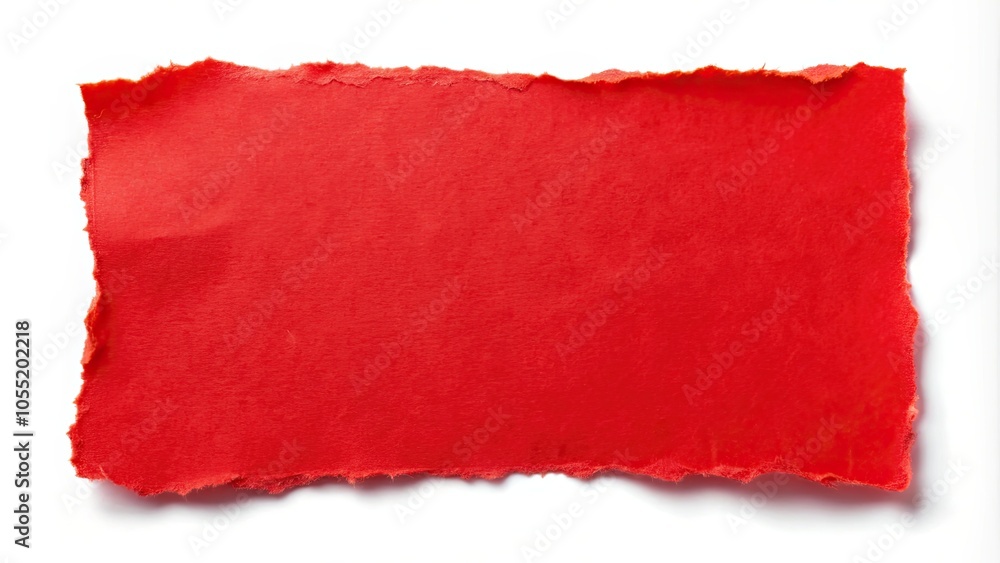 Red paper sticker with torn edges isolated on white background, red, paper, sticker, torn, edges, isolated, white background Red paper sticker with torn edges isolated on white background, red, paper, sticker, torn, edges, isolated, white background