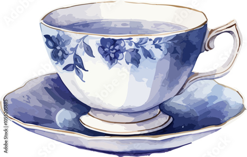 tea cup, illustration