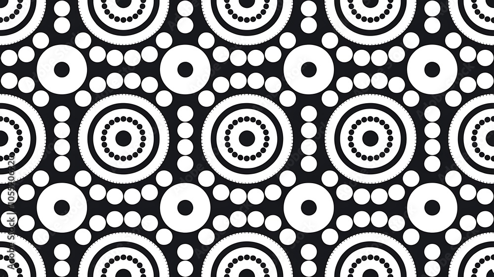 Patterns with circles and dots, black and white texture, seamless vector backgrounds. eps10 Patterns with circles and dots, black and white texture, seamless vector backgrounds. eps10