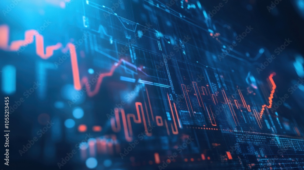 digital screen displaying a rising graph, symbolizing the growth digital screen displaying a rising graph, symbolizing the growth