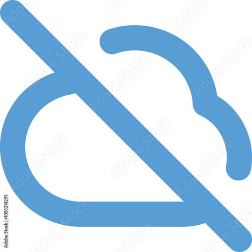 Cloud Slash icon logo design