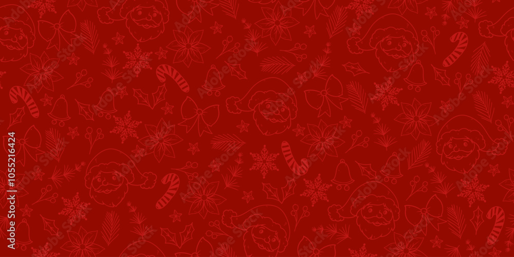 Seamless Pattern with Delicate Outline Bows and Stars on Dark Red Background. Elegant Pattern for holidays perfect for cads, banners, web, wallpaper. Seamless Pattern with Delicate Outline Bows and Stars on Dark Red Background. Elegant Pattern for holidays perfect for cads, banners, web, wallpaper.