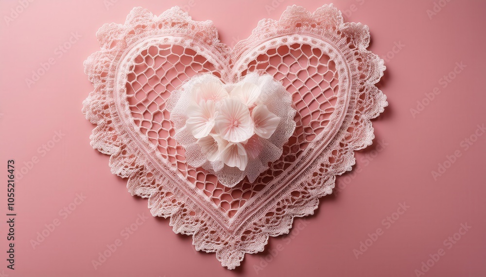 Elegant Heart Shaped Floral Lace Arrangement on Soft Pink Background. Ideal for Romantic and Wedding Themed Designs, Invitations, Greeting Cards, and Valentine's Day Decor Elegant Heart Shaped Floral Lace Arrangement on Soft Pink Background. Ideal for Romantic and Wedding Themed Designs, Invitations, Greeting Cards, and Valentine's Day Decor