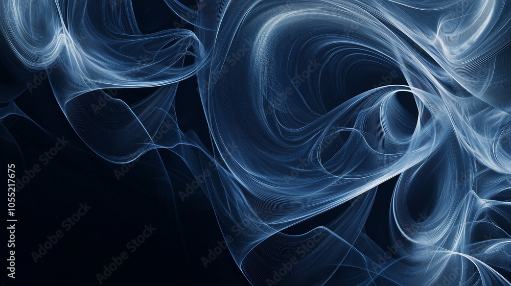 Fototapeta premium astarte.ai: Abstract Blue Swirling Lines Background