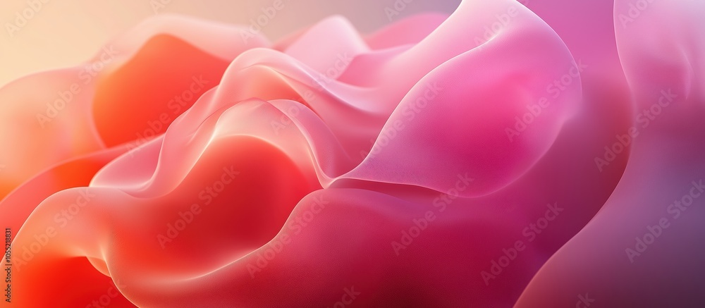 Obraz premium Soft, Flowing Textures of a Vibrant Rose Petal