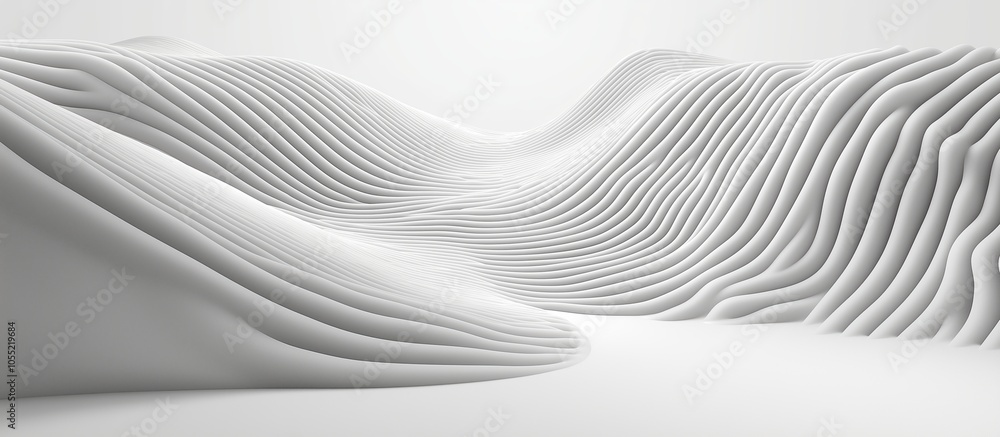 Curvy White Abstract Landscape Curvy White Abstract Landscape