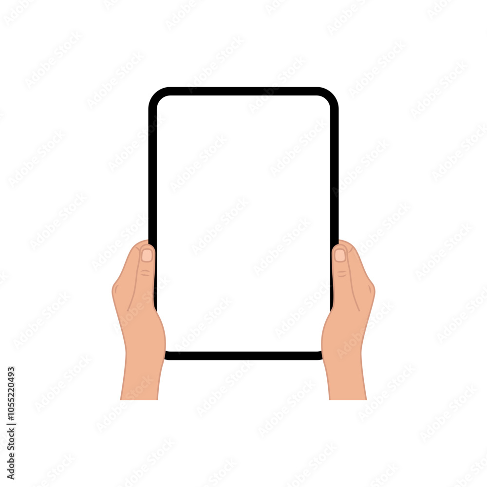 hand holding a tablet pc hand holding a tablet pc
