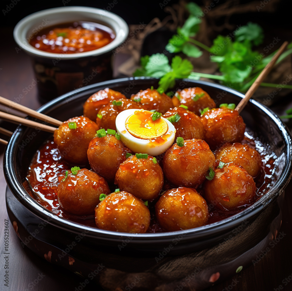 Adobong Kwek-Kwek is a Filipino dish that features quail eggs cooked in a traditional adobo style Adobong Kwek-Kwek is a Filipino dish that features quail eggs cooked in a traditional adobo style